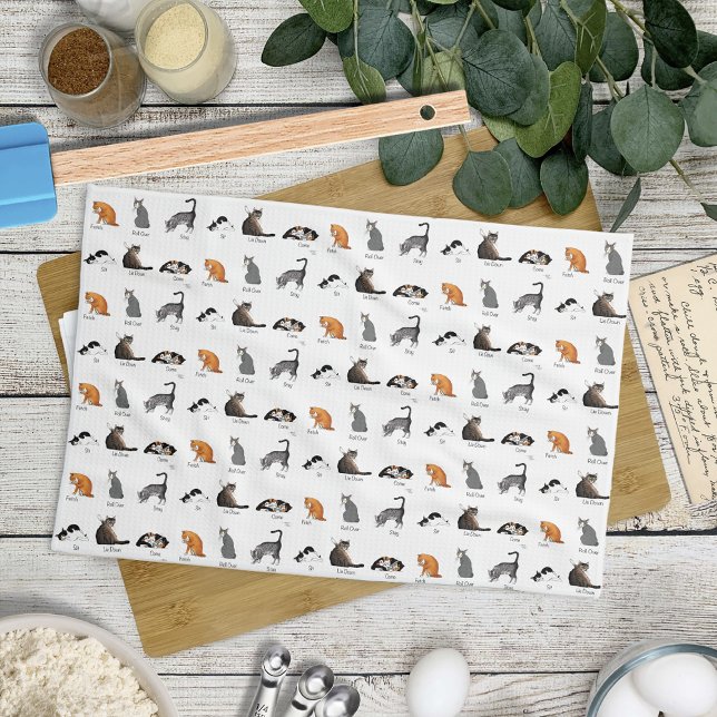 Cat Commands Tea Towel (Creator Uploaded)