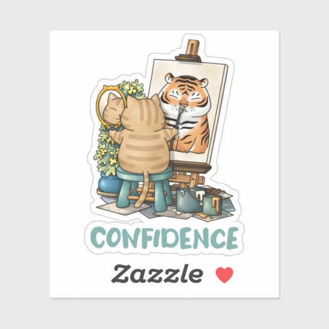 Cat Confidence Self Portrait of Tiger (Sheet)