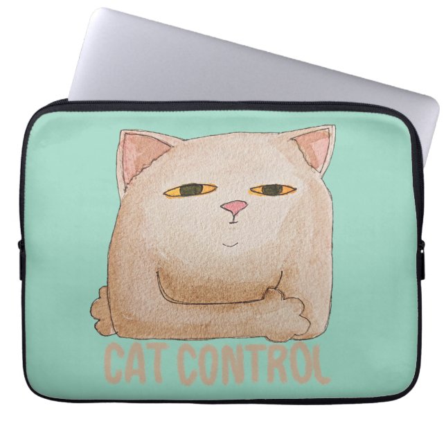 Cat Control Laptop Sleeve (Front)