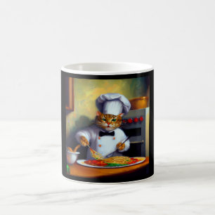 Cat Cooking Spaghetti Coffee Mug