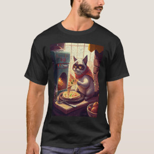 Cat Cooking Taco T-Shirt