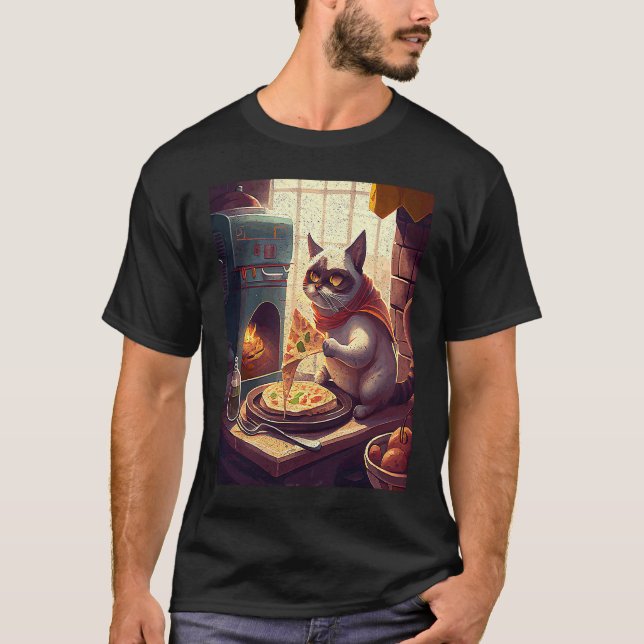 Cat Cooking Taco T-Shirt (Front)