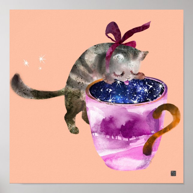 Cat Cosmos Cup Poster (Front)