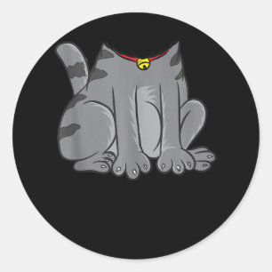 Cat Costume Halloween Easy Cosplay Quick Classic Round Sticker