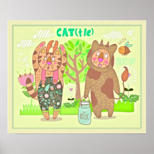 Cat Costumes Nursery Print