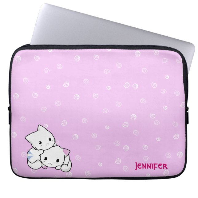 Cat Couple Laptop Sleeve (Front)