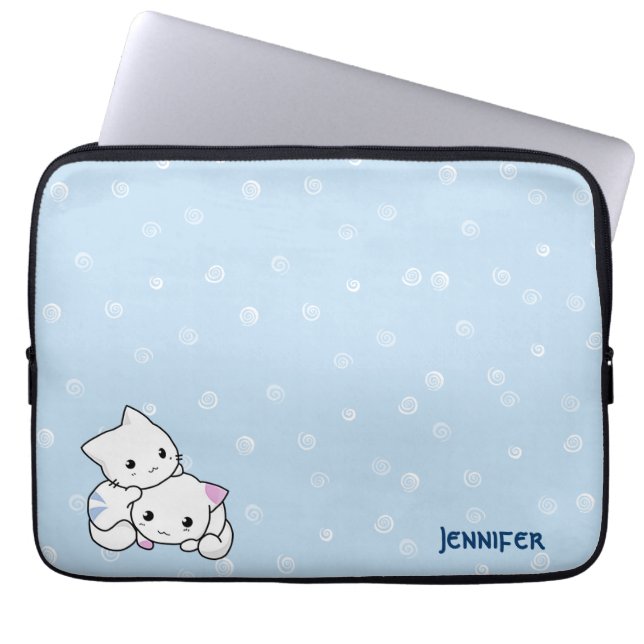 Cat Couple Laptop Sleeve (Front)