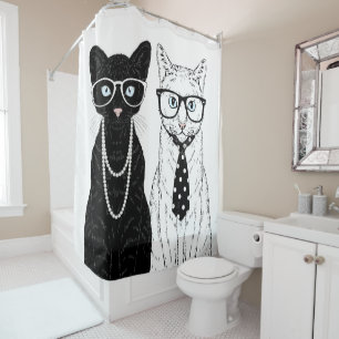 Cat Couple Shower Curtain