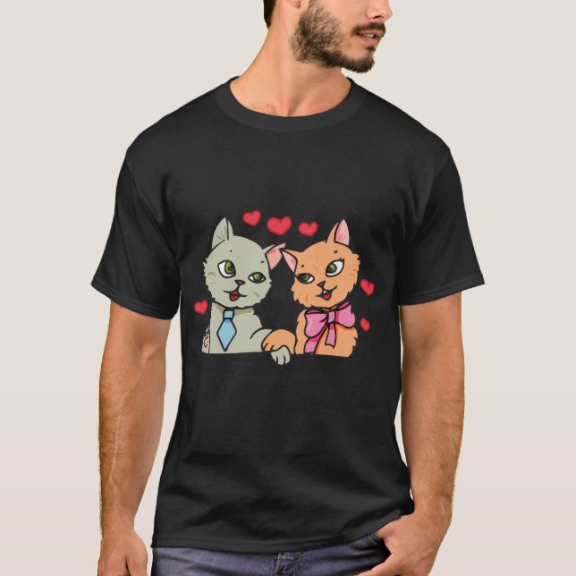 cat couple T-Shirt (Front)