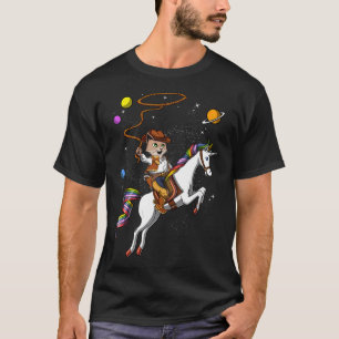 Cat Cowboy Riding Unicorn T-Shirt