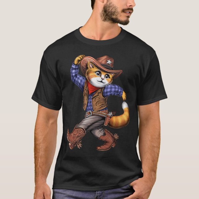 Cat Cowboy T-Shirt (Front)
