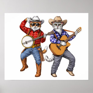Cat Cowboys Poster