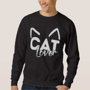 Cat Crazy Cat Lady Humour Kitten Head Art Sweatshirt