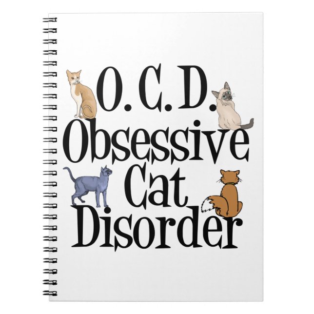 Cat Crazy Obsessed Notebook (Front)