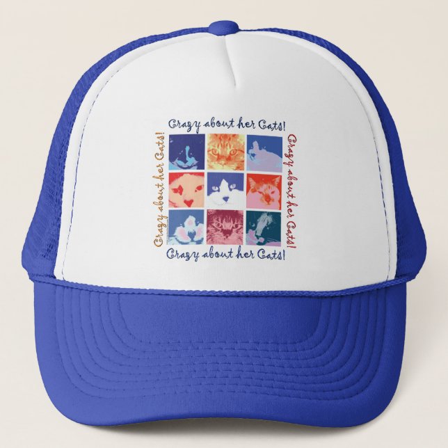 Cat Crazy Trucker Hat (Front)