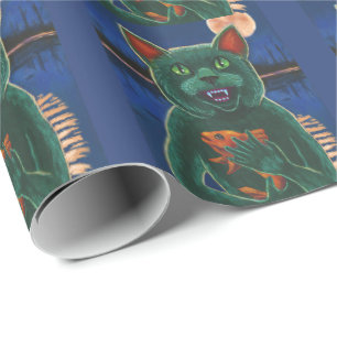 Cat Creature from the Black Lagoon Wrapping Paper