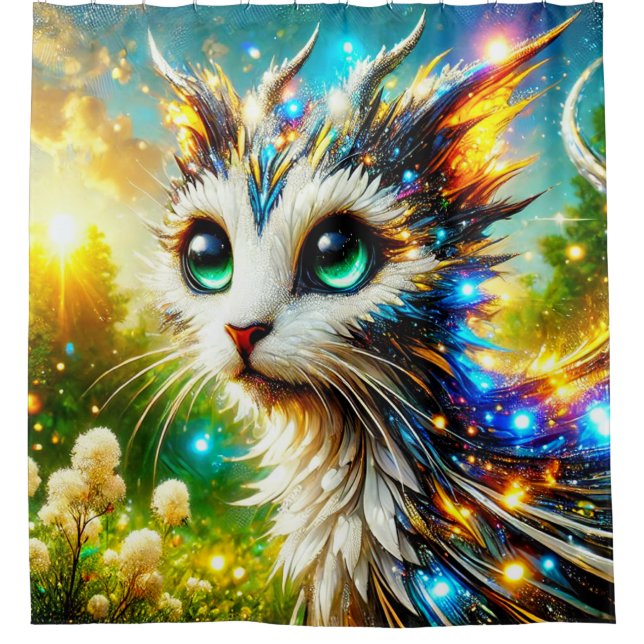 Cat Creature Shower Curtain (Front)