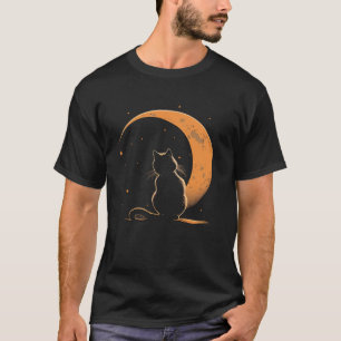 Cat Crescent Black Moon Sailor T-Shirt