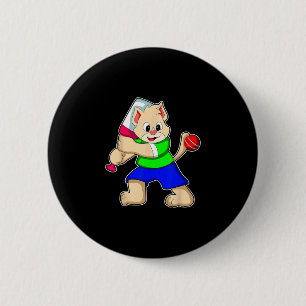 Cat Cricket Cricket T Sports 6 Cm Round Badge