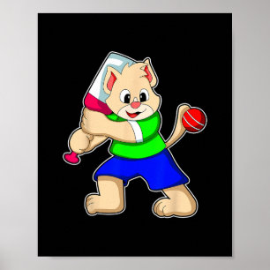 Cat Cricket Cricket T Sports Poster
