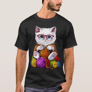 Cat Crocheting T-Shirt