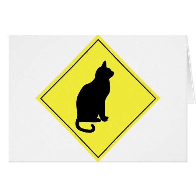 Cat Crossing Sign (Front Horizontal)