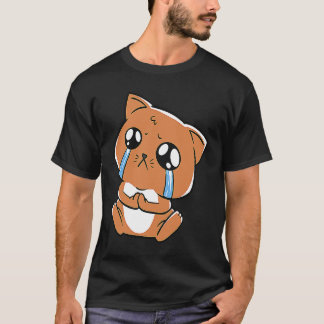 cat crying sad cute kitty T-Shirt