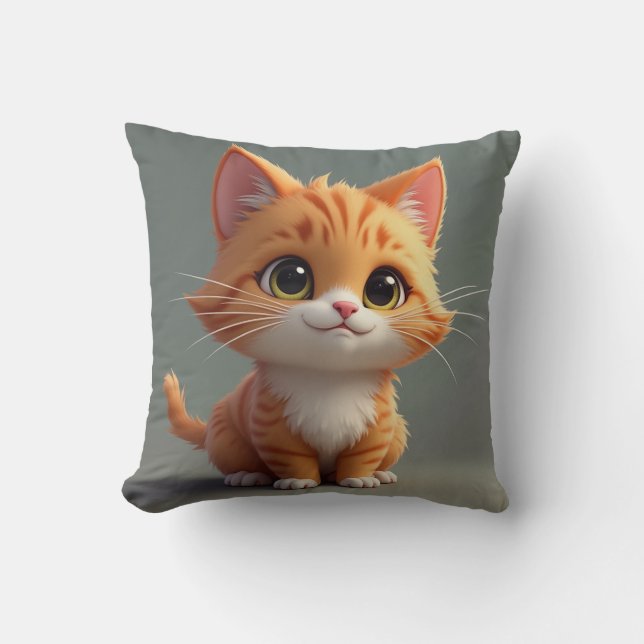 Cat cushion that pops out of a cartoon (Front)
