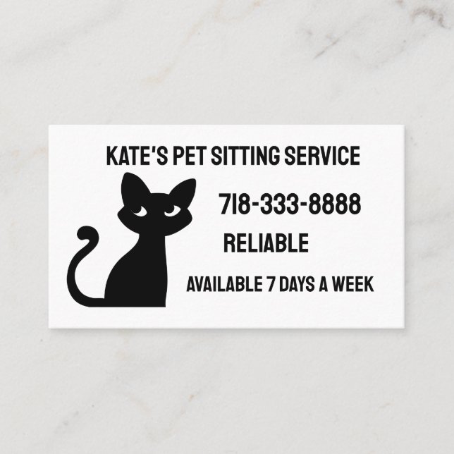 CAT CUSTOM BUSINESS CARDS (Front)