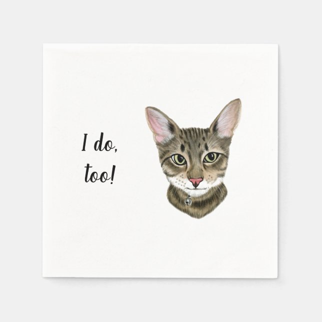 Cat Custom Cocktail Napkin (Front)
