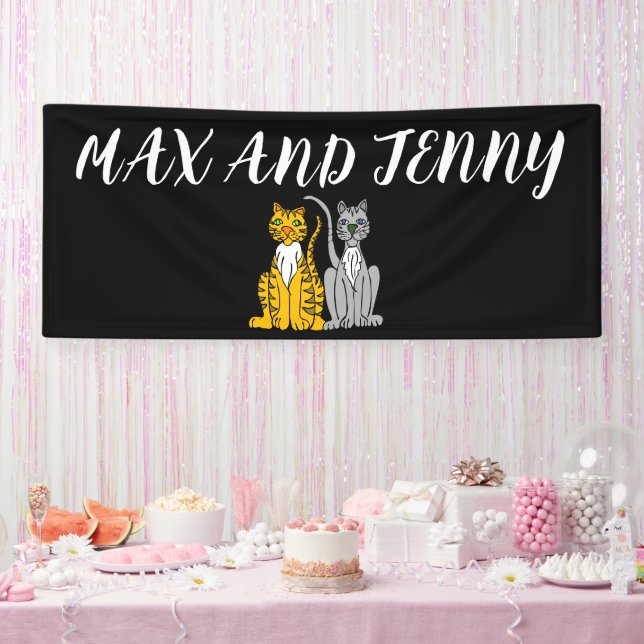 CAT CUSTOM WEDDING BANNER (Party)