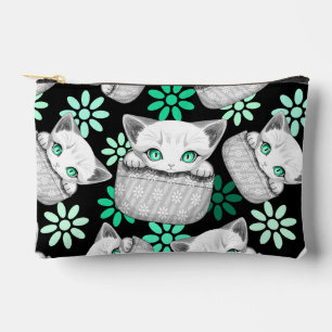 Cat Cute and Playful peaking from a Pocket Accessory Pouch