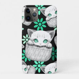 Cat Cute and Playful peaking from a Pocket iPhone 11 Pro Case