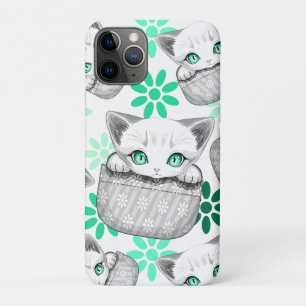 Cat Cute and Playful peaking from a Pocket iPhone 11 Pro Case