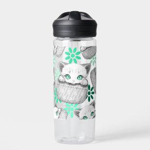 Cat Cute and Playful peaking from a Pocket Water Bottle