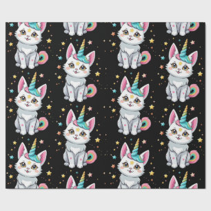 cat cute Caticorn Wrapping Paper