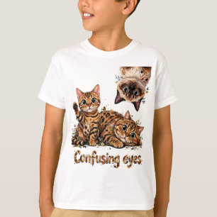 Cat Cute Feline Trio in Bloom kitten Cat's Kitty  T-Shirt