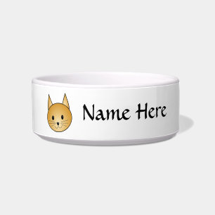 Cat. Cute ginger kitty. Bowl