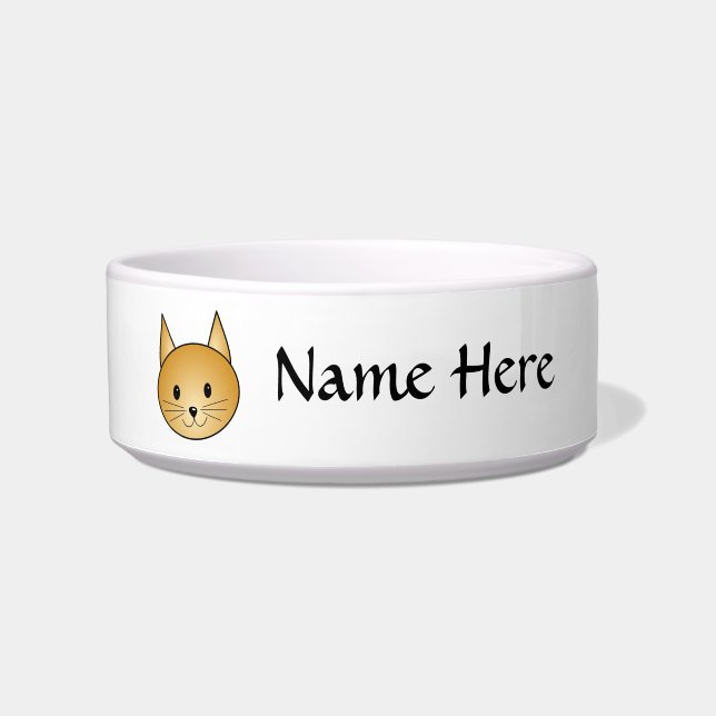 Cat. Cute ginger kitty. Bowl (Front)