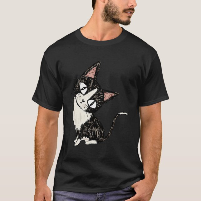 Cat Cute Kitten Pet Animal Art Illustration Toru S T-Shirt (Front)