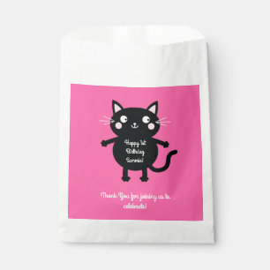 Cat Cute Kitty Colourful 1st Birthday Party Theme Favour Bag