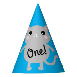 Cat Cute Kitty Colourful 1st Birthday Party Theme Hat