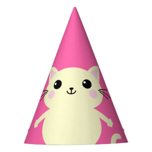 Cat Cute Kitty Colourful 1st Birthday Party Theme Hat