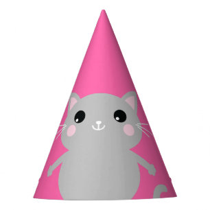 Cat Cute Kitty Colourful 1st Birthday Party Theme Hat