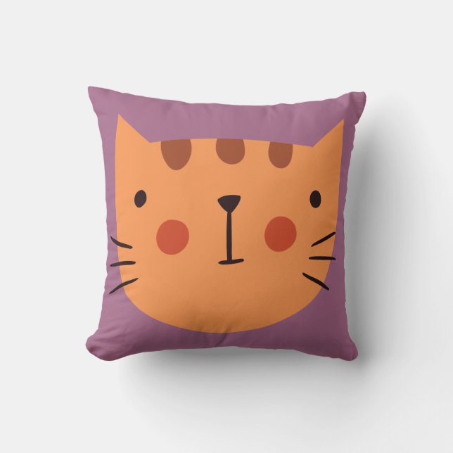 Cat Cute Orange nursery Baby Room Cushion (Front)