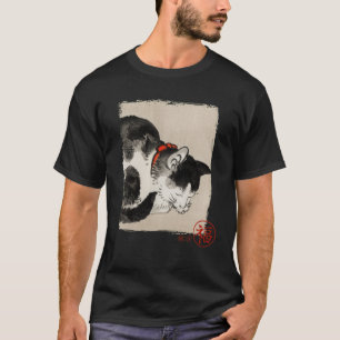 Cat cute traditional japanese art vintage gift T-Shirt