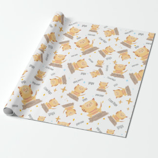 Cat - Cute Yoga Cat For Cat Lover, Yoga Lover Wrapping Paper