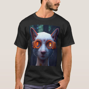 Cat Cyber Punk Weird Men Women Boys Girls 6 T-Shirt