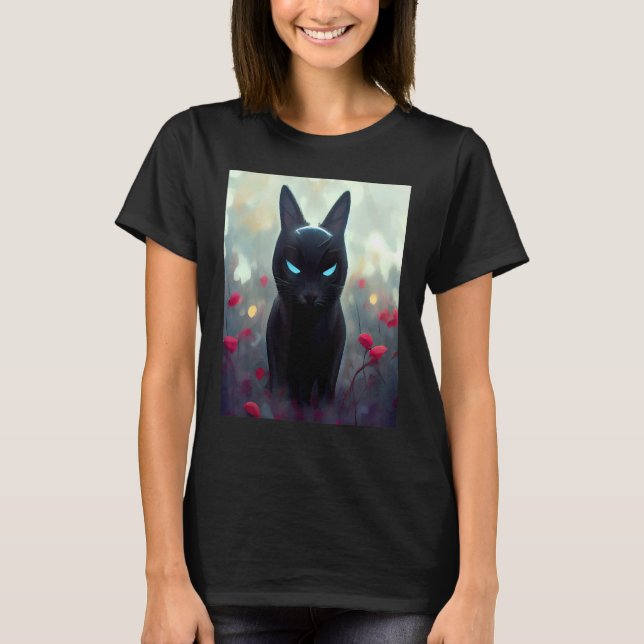Cat Cyber Punk Weird Men Women Boys Girls T-Shirt (Front)
