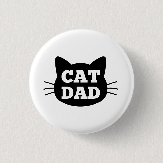 Cat Dad   3 Cm Round Badge (Front)